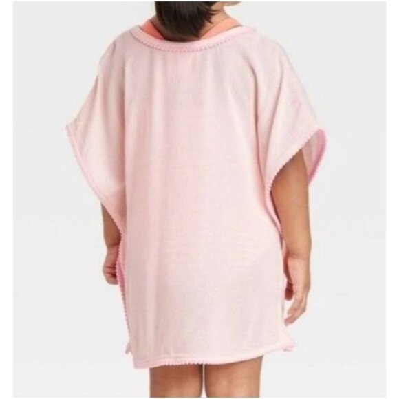 Cat & Jack Toddler Girl’s Rainbow Beach Cover Up Dress Pink Size 4T-5T - Picture 3 of 6